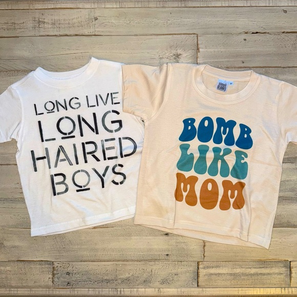 Fin First & Bro Code Denim small shops size 2-3T graphic T shirts // vguc & NWOT - Picture 1 of 6